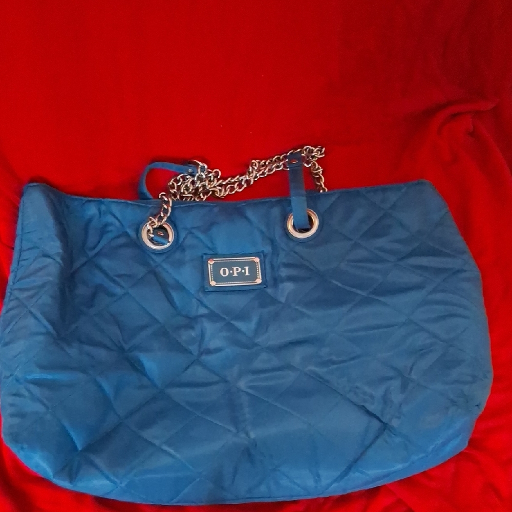 Blue Quilted Women's Bag